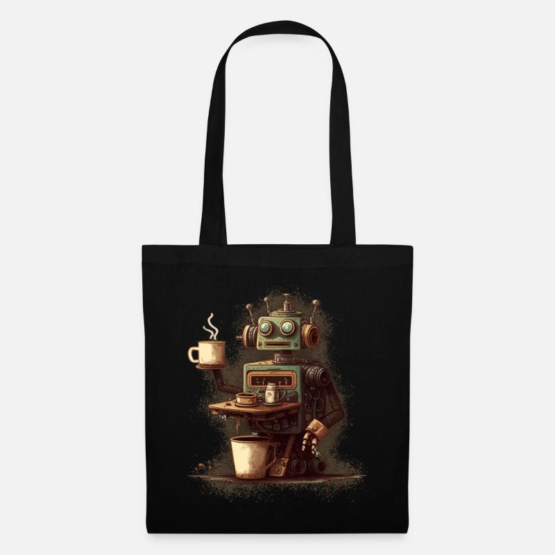 Coffee Cooking Robot - Tote Bag - black