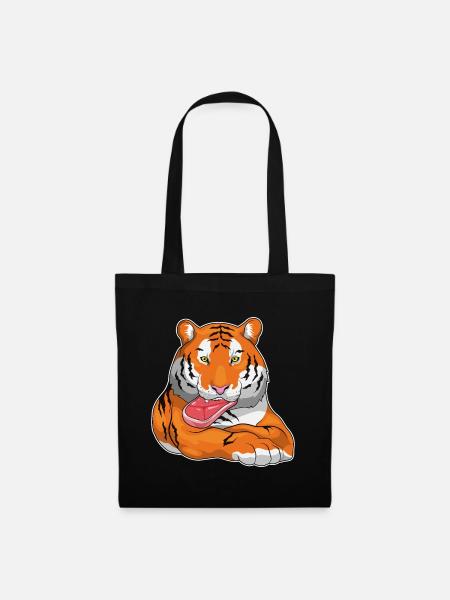 Tiger Fleisch - Stoffbeutel - Schwarz