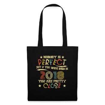 2018 Birthday Vintage Nobody is perfect - Tote Bag - black - Front