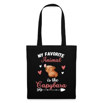 Rongeur Mon animal préféré est le capybara - Sac en tissu - noir - Devant