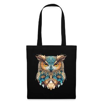 Geometric owl head - Tote Bag - black - Front