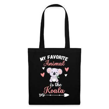 Animal Lover Zoo Animal Gift Funny Koala - Sac en tissu - noir - Devant