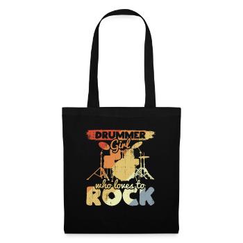 Drummer Girl - Tote Bag - black - Front
