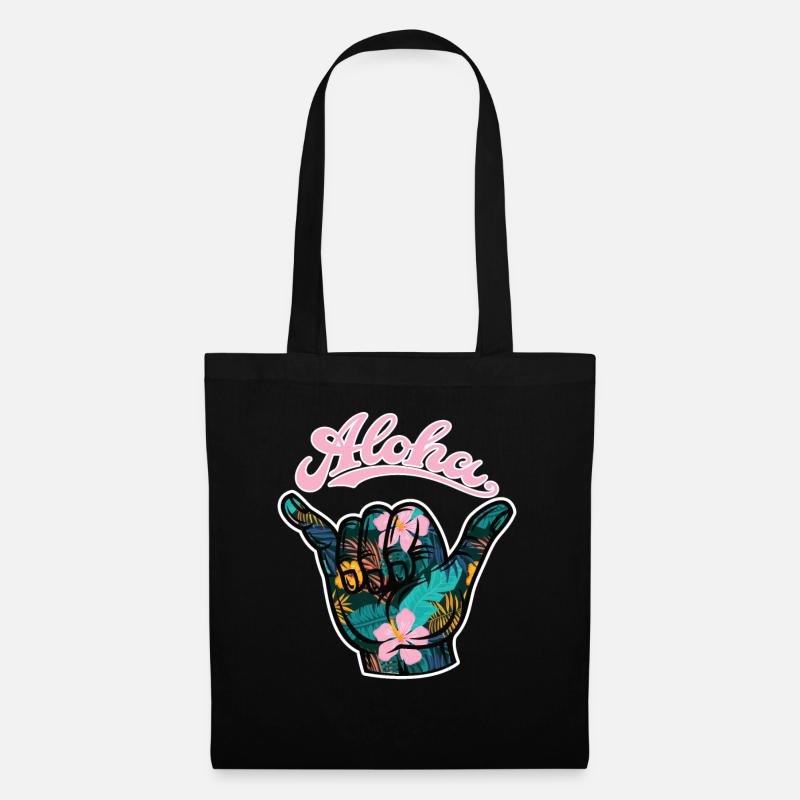 6 Aloha Shaka - Stoffbeutel - Schwarz