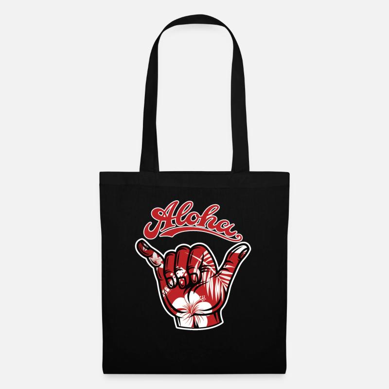 5 Aloha Shaka - Stoffbeutel - Schwarz