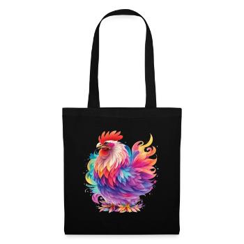 Poulet coloré Poulet Amateur Poulet Design - Sac en tissu - noir - Devant