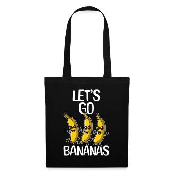 Süße Kawaii Lustige Banane Meme Lass uns gehen Banane - Stoffbeutel - Schwarz - Vorne