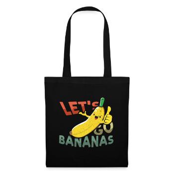 Cooles fantastisches lustiges Bananen-Meme Lass uns Bananen gehen - Stoffbeutel - Schwarz - Vorne