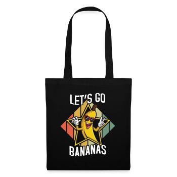 Awesome Cool Lustige Banane Meme Lass uns gehen Banane - Stoffbeutel - Schwarz - Vorne