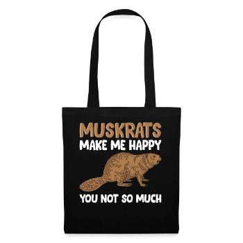 Retro muskrat - Tote Bag - black - Front
