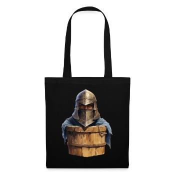 Knight in the Bucket – Funny RPG Design - Tote Bag - black - Front