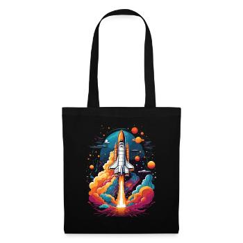 Space Shuttle Astronaut Rocket Space Adventure - Tote Bag - black - Front
