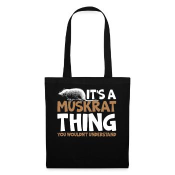 Retro muskrat - Tote Bag - black - Front