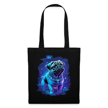 Mystical Cute Pug Dog - Tote Bag - black - Front
