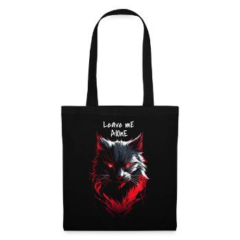 Chat ennuyeux avec Dire Chat Maman Cadeau - Sac en tissu - noir - Devant