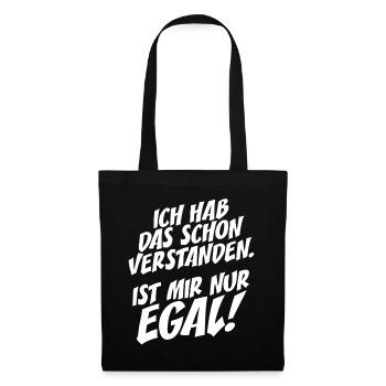 Hab Das Schon Verstanden Ist Mir Nur Egal Faultier - Stoffbeutel - Schwarz - Vorne