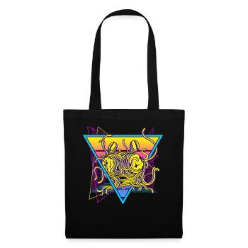 Spaghetti volant Monster FSM Pastafarian Rétro - Sac en tissu - noir - Devant