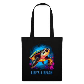 Life's a beach - Stoffbeutel - Schwarz - Vorne