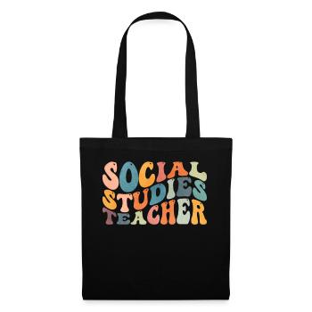 Groovy Social Studies Teacher History Lesson - Tote Bag - black - Front