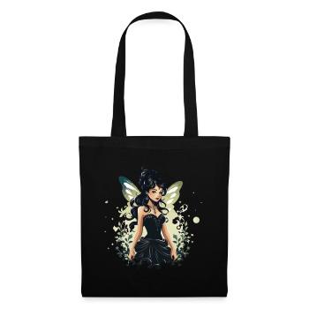 Enchanting fairy with sparkling wings for ladies - Tote Bag - black - Front