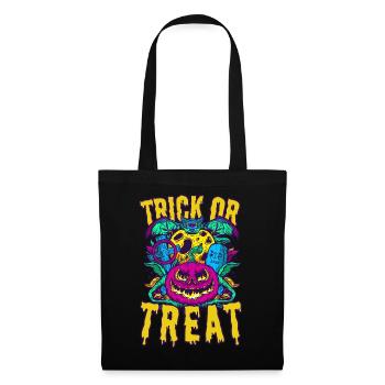 Psychedelic Halloween Design: Trick or Treat! - Tote Bag - black - Front