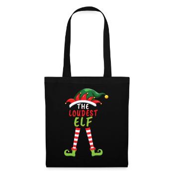 Loudest Elf Santa Winter Holiday Christmas - Tote Bag - black - Front