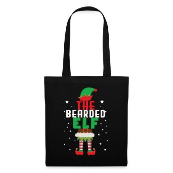 Bearded Elf Santa Winter Holiday Christmas - Tote Bag - black - Front