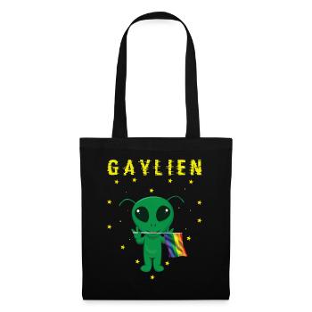 Gay Alien Rainbow Flag Gay Pride LGBT Pride Mois de la fierté LGBT - Sac en tissu - noir - Devant