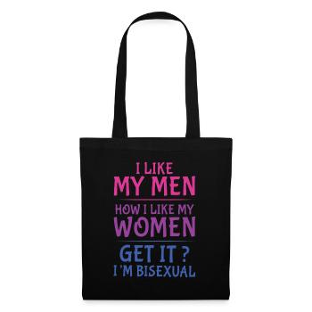 Männer Frauen Bisexuell Gay Pride LGBT Pride Monat - Stoffbeutel - Schwarz - Vorne
