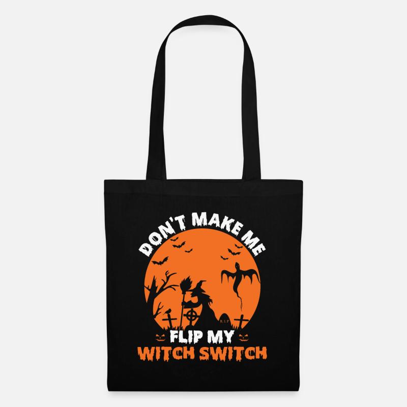 Magisches Halloween-Hexe-Design: Witch Switch! - Stoffbeutel - Schwarz