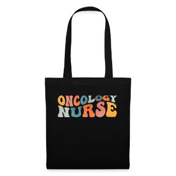 Groovy Onkologie Krankenschwester Krebs Chemo Kran - Stoffbeutel - Schwarz - Vorne