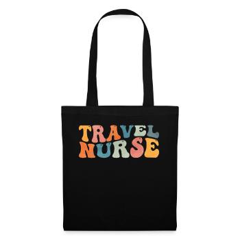 Groovy Travel Nurse Transport Krankenpflege - Stoffbeutel - Schwarz - Vorne