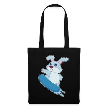 Rabbit Snowboarder Snowboard - Tote Bag - black - Front