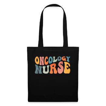 Groovy Onkologie Krankenschwester Krebs Chemo Kran - Stoffbeutel - Schwarz - Vorne