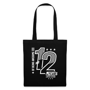 Of Being Awesome 12 Years - 12 Birthday - Tote Bag - black - Front