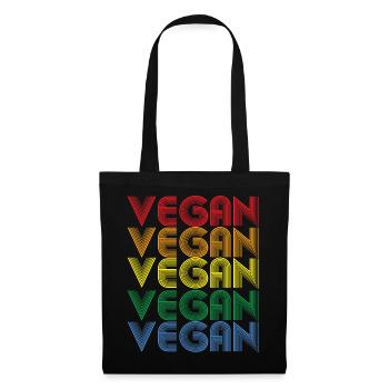 Rainbow VEGAN Statement - Tote Bag - black - Front