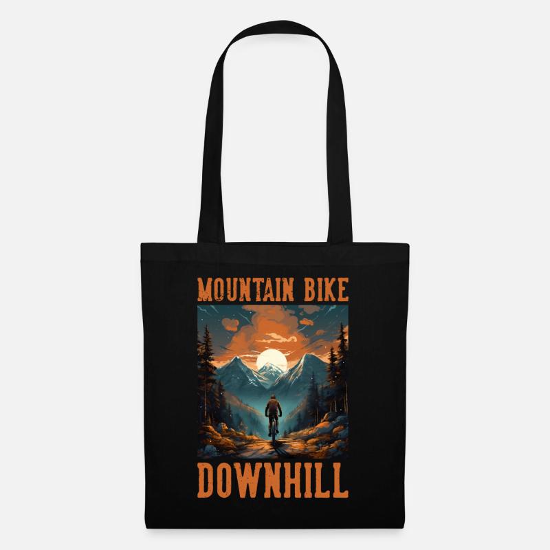 Mountain Bike Downhill MTB Mountainbiker - Stoffbeutel - Schwarz