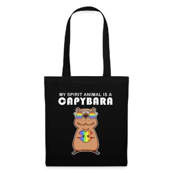 Capybara Wasserschwein Capybaras - Sac en tissu - noir - Devant