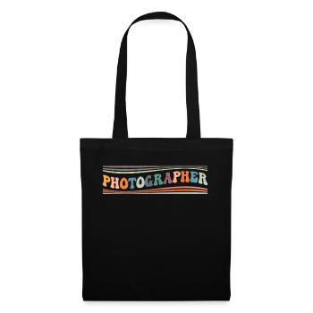 Groovy Photographer Fotografie Kamera - Stoffbeutel - Schwarz - Vorne