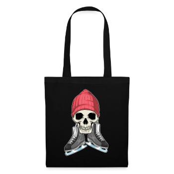 Skull Ice Skating Skates - Tote Bag - black - Front