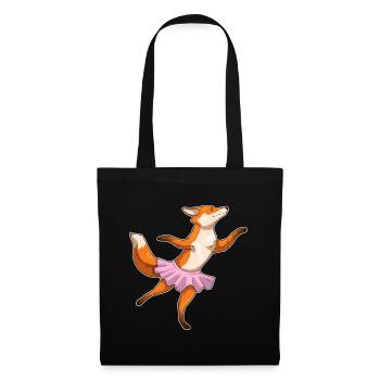 Fox Ballerina Ballet Dance - Sac en tissu - noir - Devant