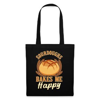 Funny bread baking baker - Tote Bag - black - Front