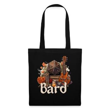 Bard with D20 & Items – Fantasy RPG Design - Tote Bag - black - Front