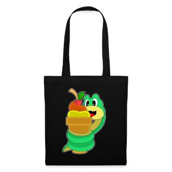 Crème glacée gaufre serpent - Sac en tissu - noir - Devant