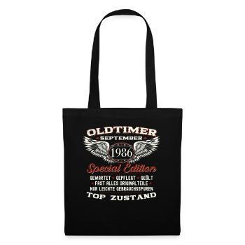 37th birthday classic car September vintage 1986 - Tote Bag - black - Front