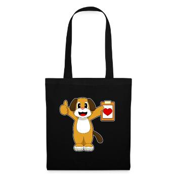 Dog Heart - Tote Bag - black - Front