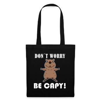 Capybara Wasserschwein Capybaras - Sac en tissu - noir - Devant