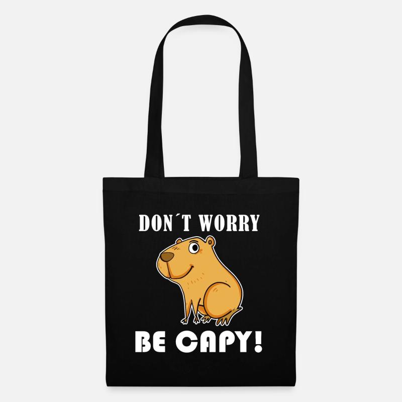 Capybara Wasserschwein Capybaras - Sac en tissu - noir
