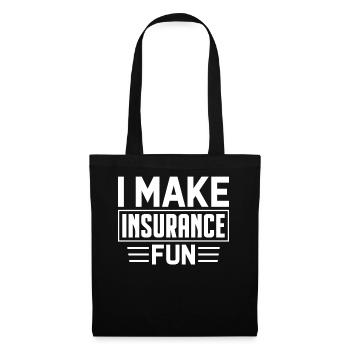 Funny insurance broker - Tote Bag - black - Front