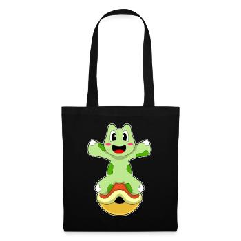 Tortue sans carapace - Sac en tissu - noir - Devant